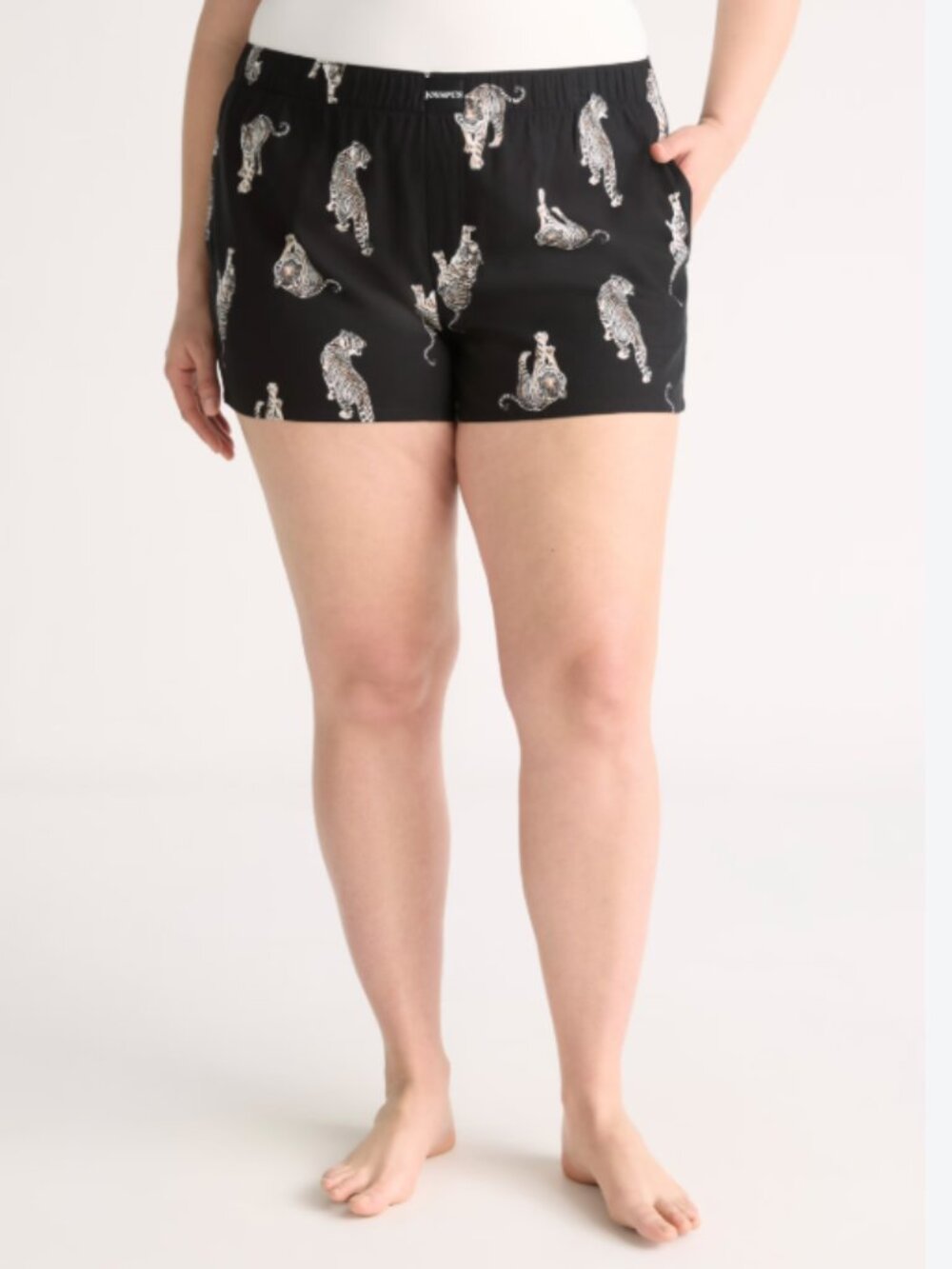 Joyspun Black Tiger Woven Pajama Boxer Shorts M